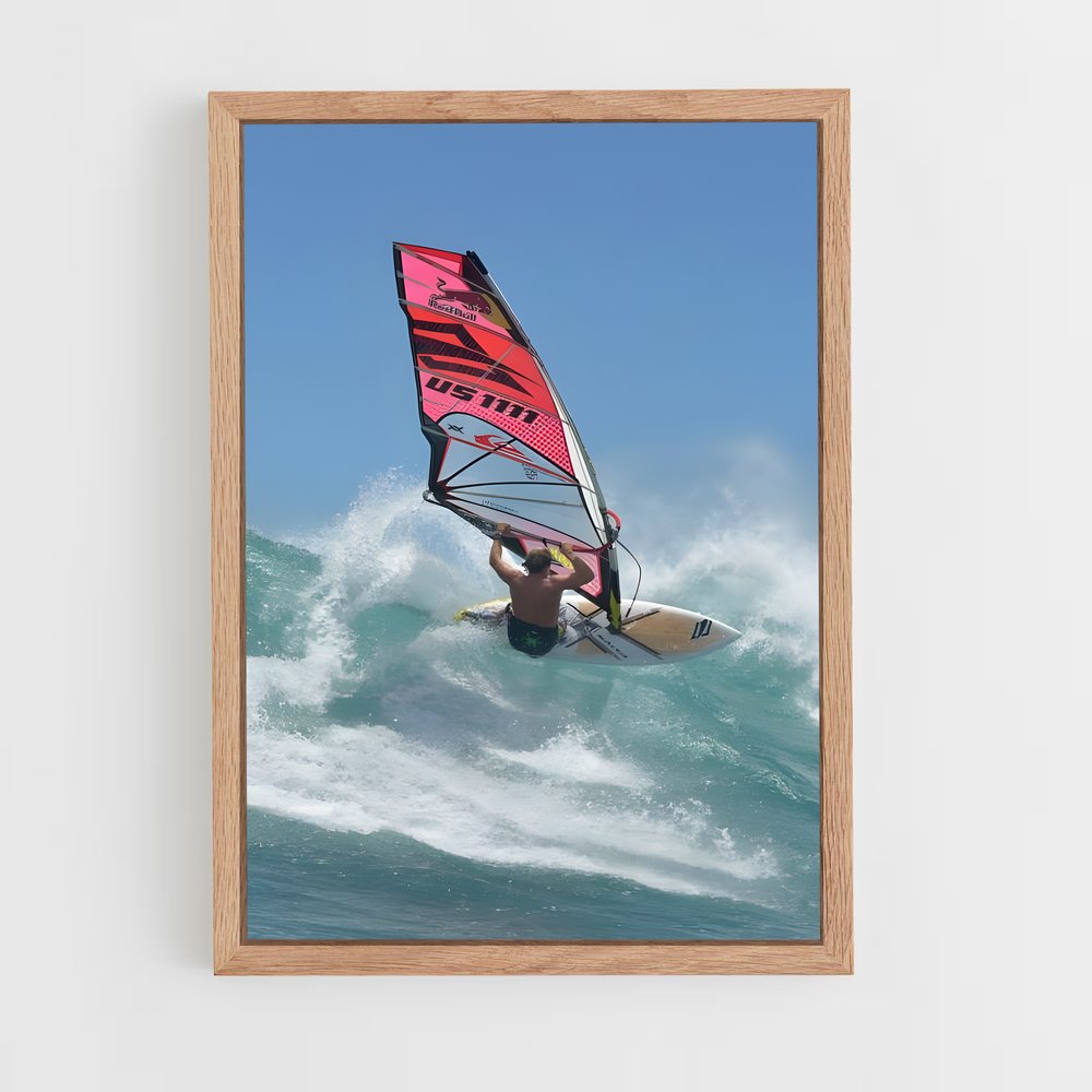 Poster Surf des Vagues – affiche Planche à voile (vue 4)